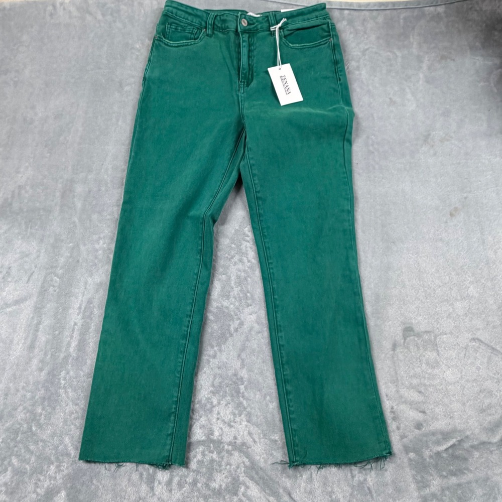 Zenana Outfitters Green Straight-Leg Women's Jeans